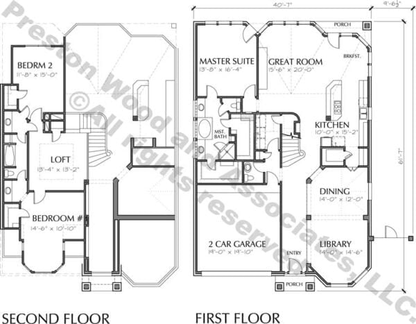 Patio House Plan C5287B