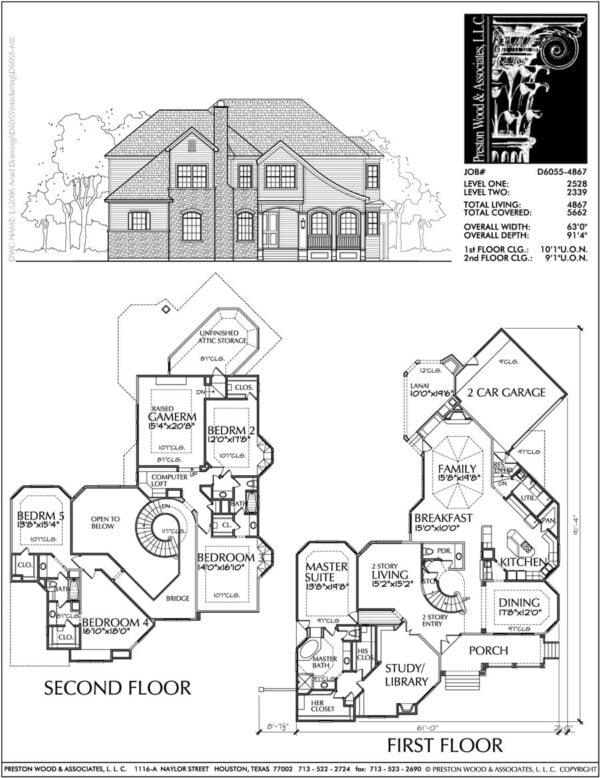 Two Story House Plan D6055