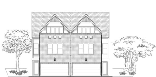 Duplex Townhouse Plan E6134
