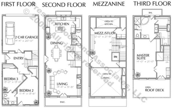 Duplex Townhome Plan C8271 u6