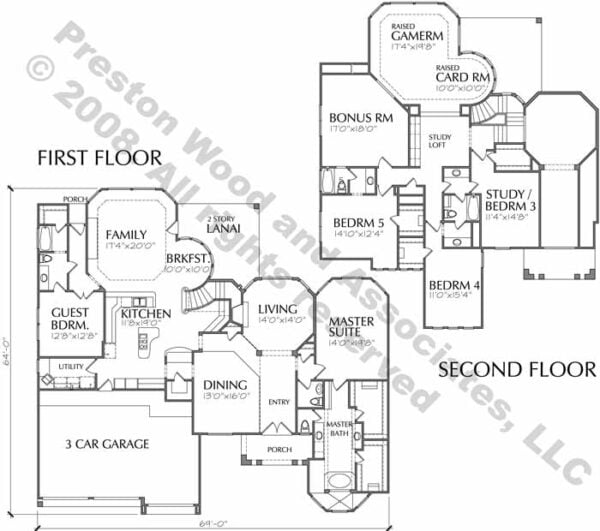 Two story House Plan C7162