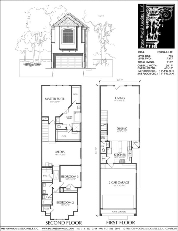 Townhouse Plan E3088 A1.1