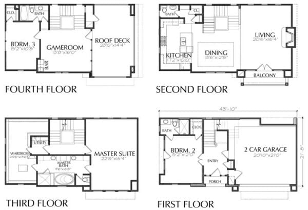 Townhouse Plan E1187 Lot 3