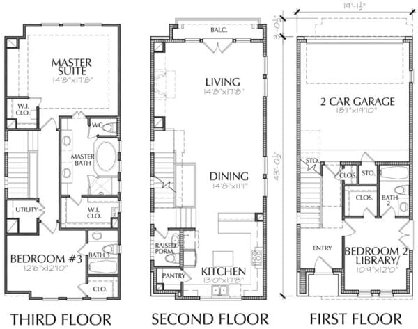 Townhouse Plan E2207 A1.1