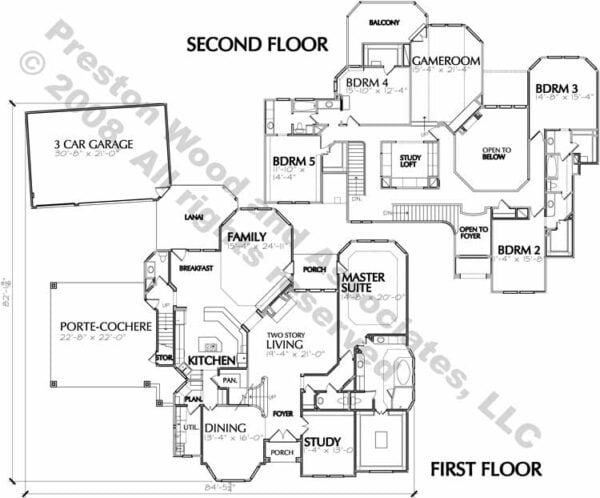 Country Style Home Plan C4174