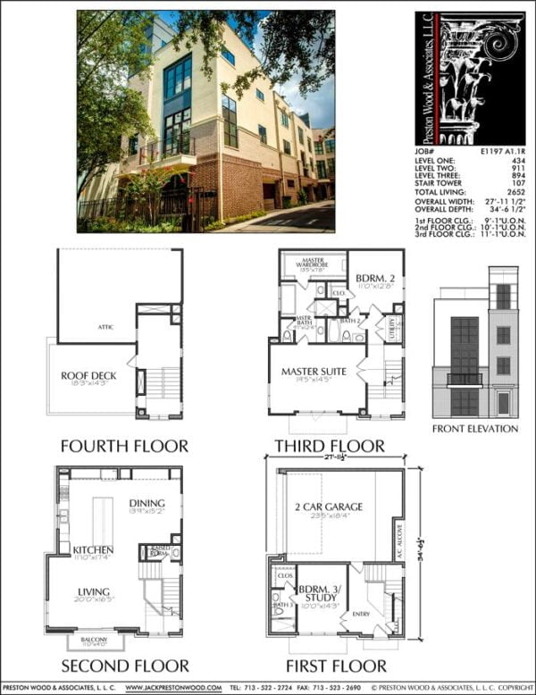 Townhouse Plan E1197 A1.1