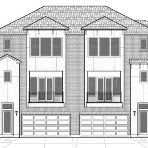 Duplex Townhouse Plan E1208 A2.2L & A2.3R