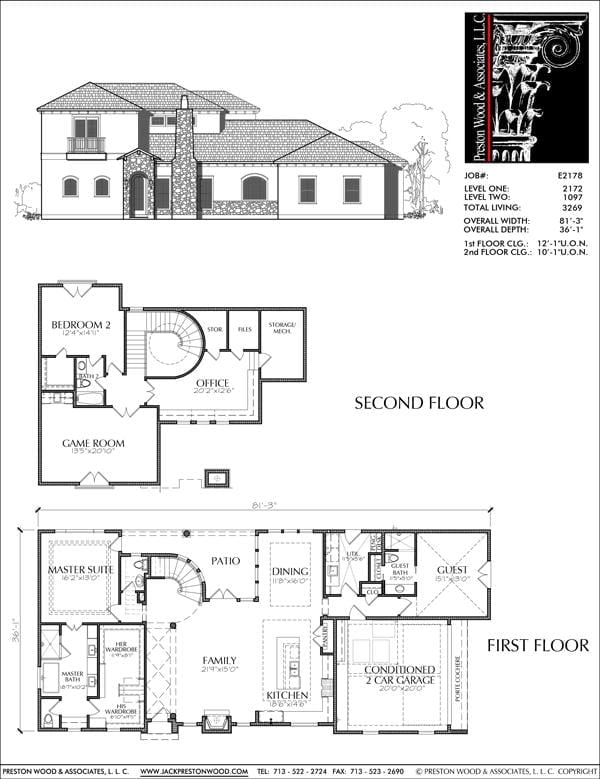Two Story House Plan E2178