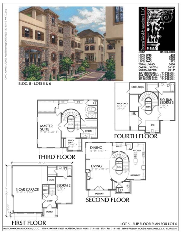 Duplex Townhouse Plan D5130 B5