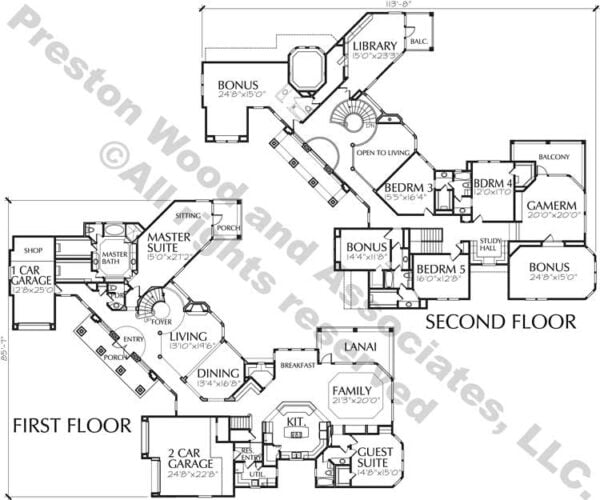 Two Story House Plan C9154