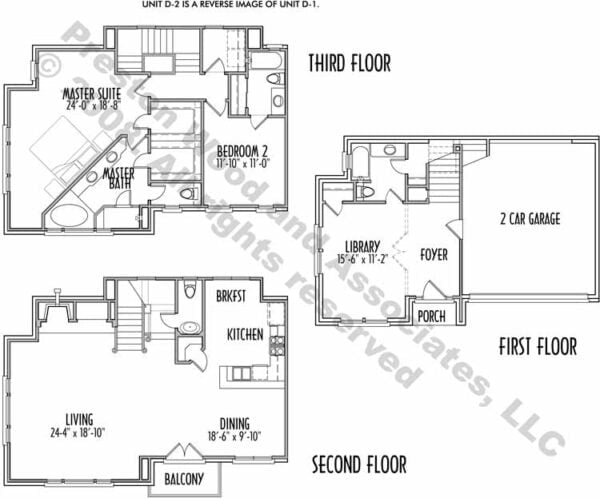 Duplex Townhome Plan aC9149 D