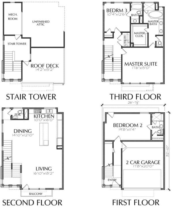 Townhouse Plan E1042 B V5