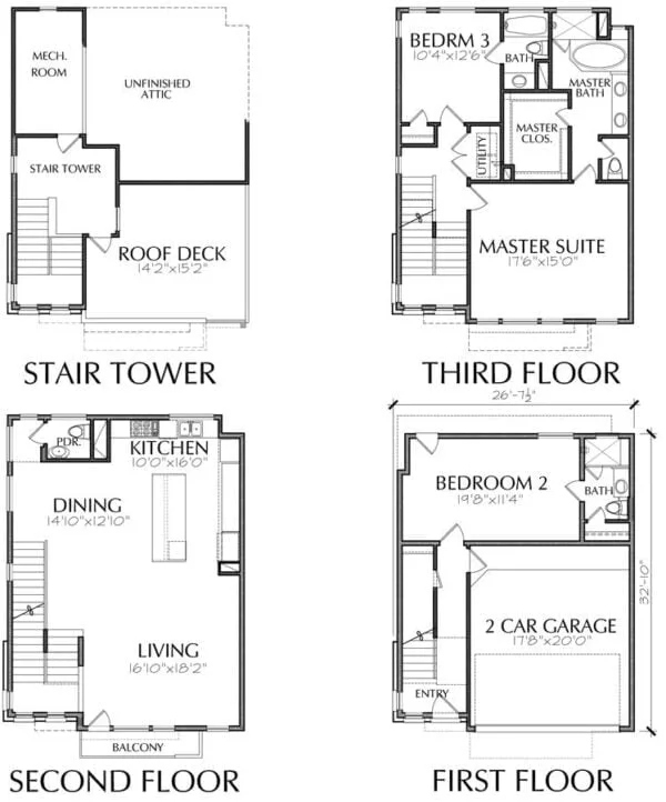 Townhouse Plan E1042 B V5
