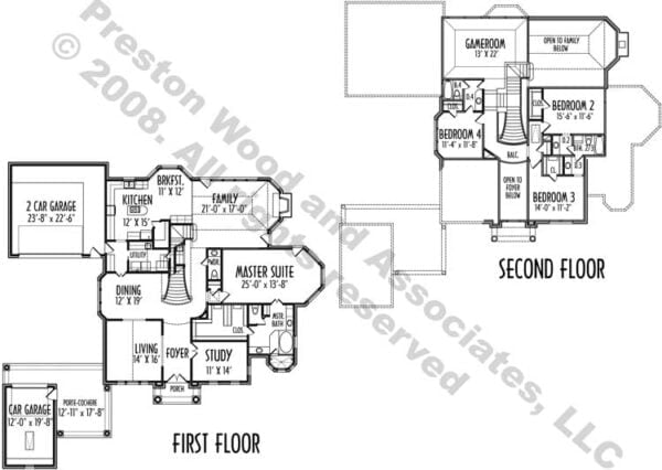 Two Story House Plan D2173