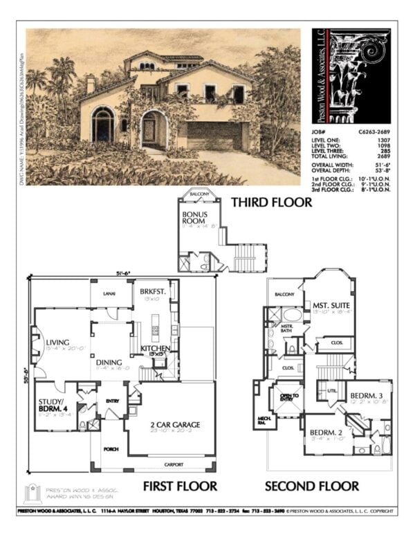 Two Story House Plan C6263