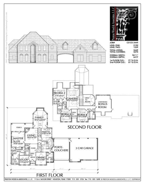 Two Story House Plan C5123