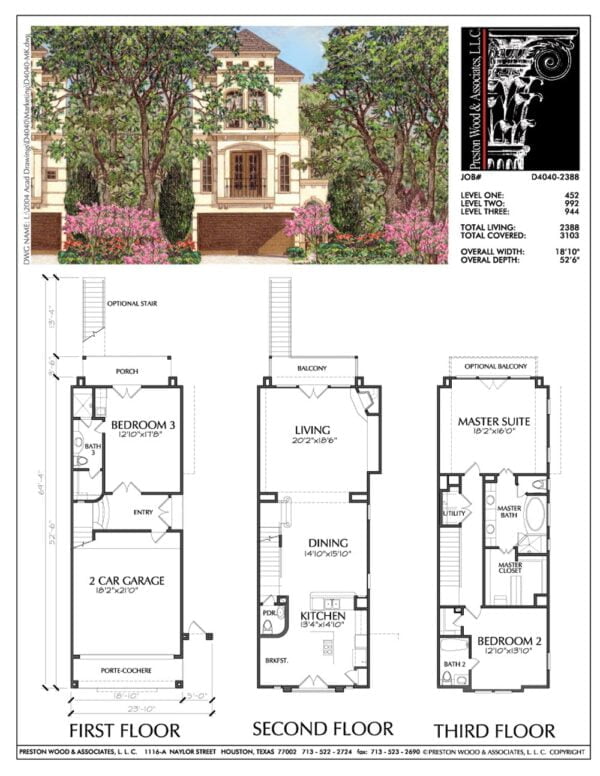 Duplex Townhome Plan D4040