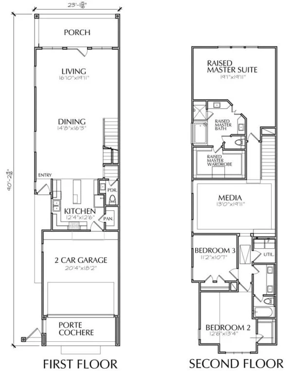 Townhouse Plan E3119 A1.2