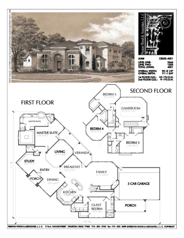 Two Story House Plan C8202