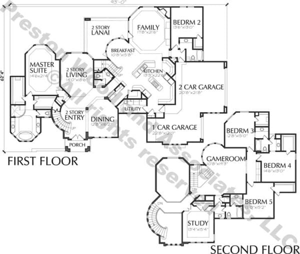 Two Story House Plan D3239