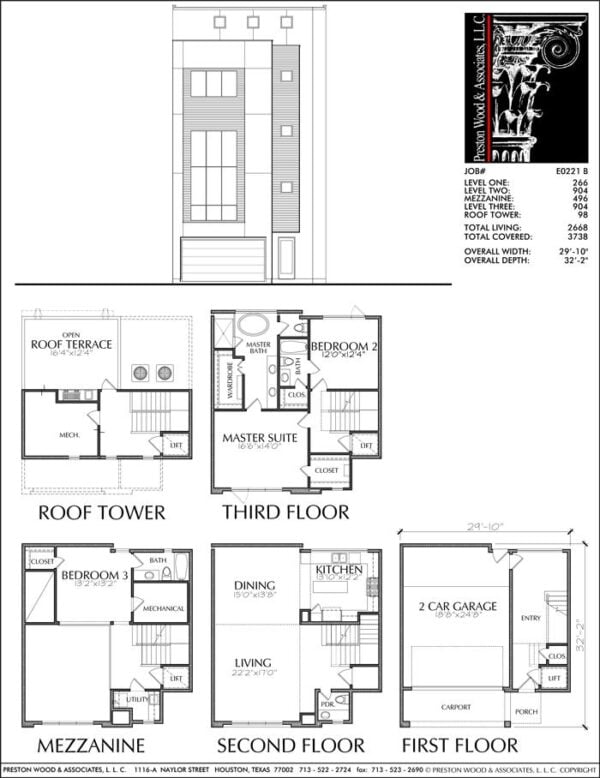 Townhouse Plan E0221 B