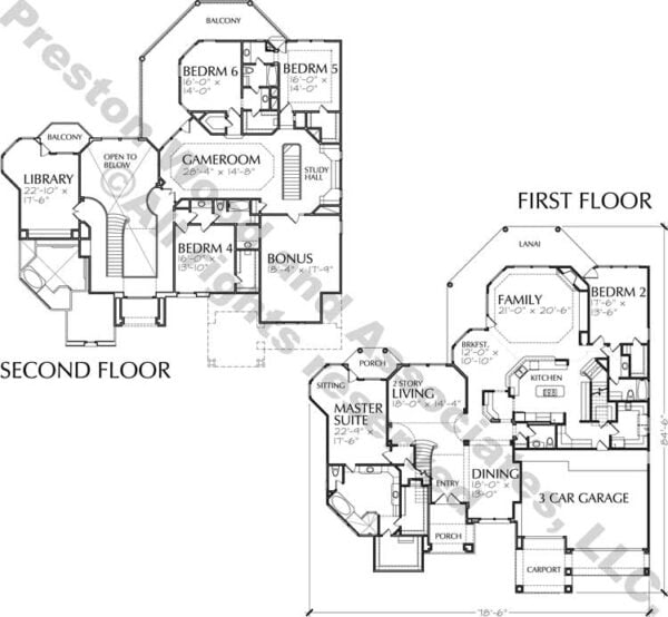 Two Story House Plan C9118