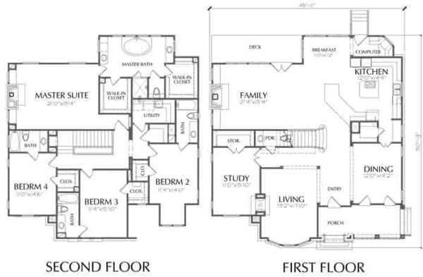 Two Story House Plan D3024