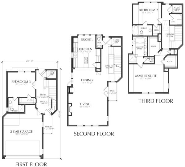 Townhouse Plan E3373 A1.1