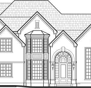 Two Story House Plan C9253