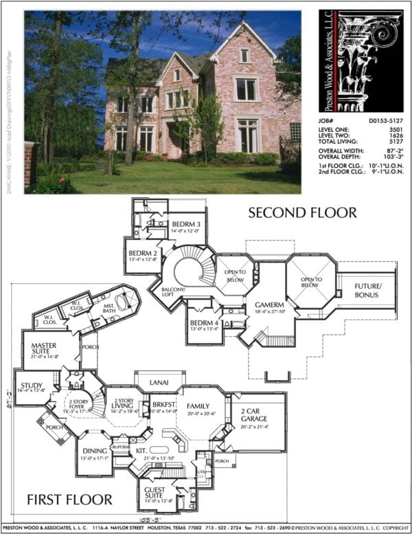 Two Story Home Design aD0153