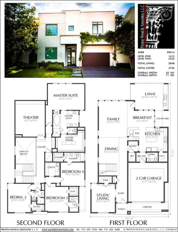 Two Story House Plan E0014