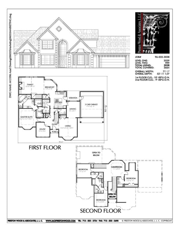 Two Story House Plan C6035