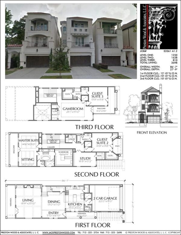 Townhouse Plan E2061 A1.2