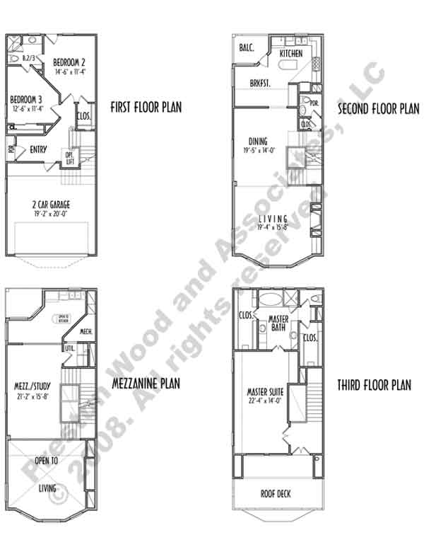 Duplex Townhouse Plan C9012 u4