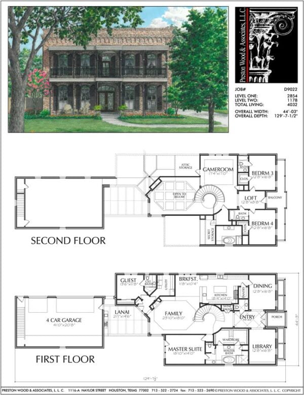 Two Story House Plan D9022