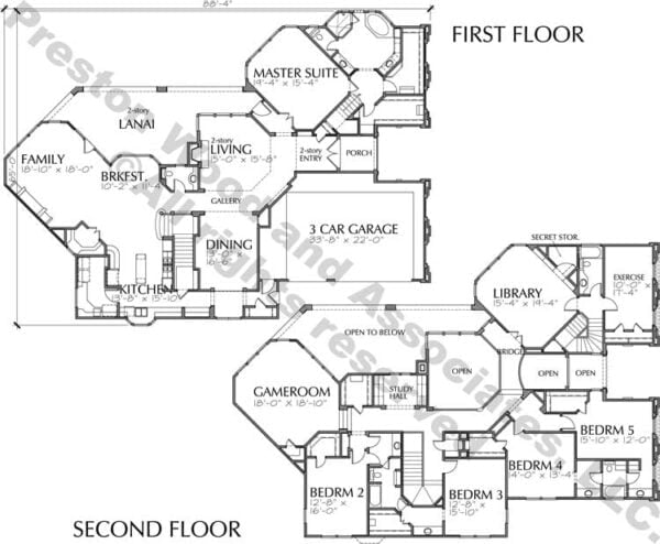 Two Story House Plan C5211