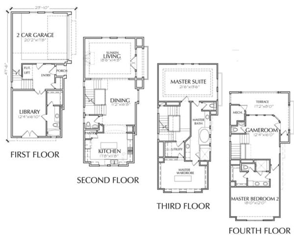 Townhouse Plan E2049 A2.1