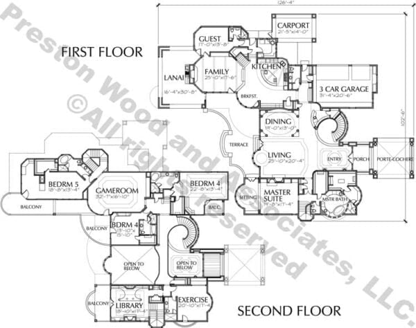 Two Story House Plan C7115