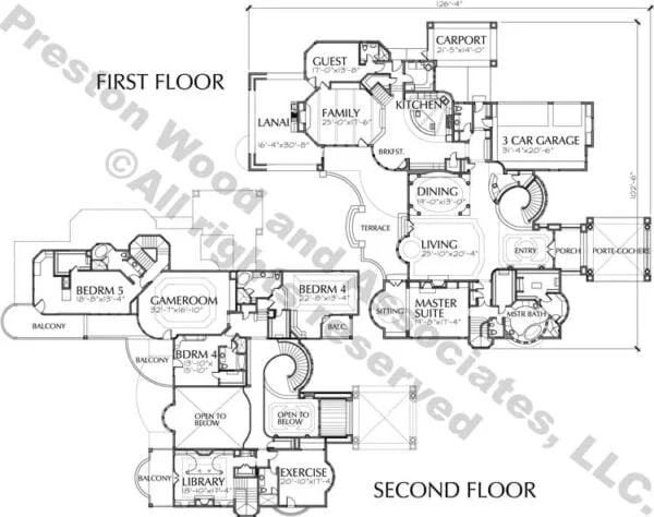 Two Story House Plan C7115