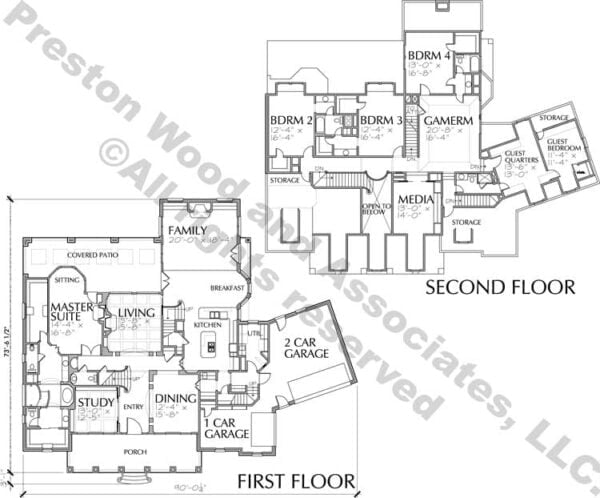 Two Story House Plan C4218