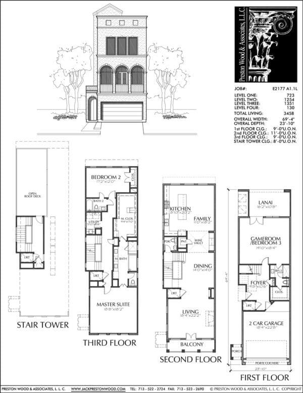 Townhouse Plan E2177 A1.1