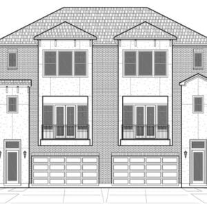 Duplex Townhouse Plan E1208 A2.1L & A2.2R