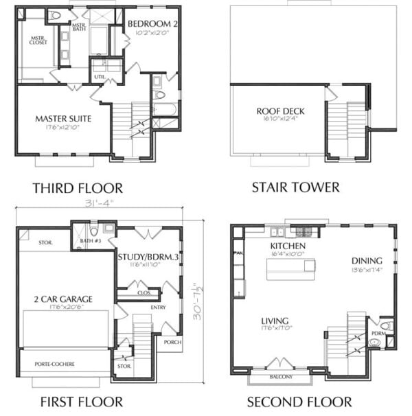 Townhouse Plan E3058 A1.2