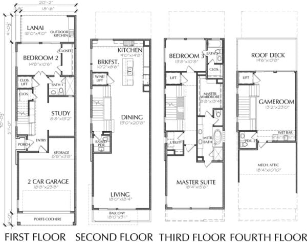 Townhouse Plan E2024 A1.1L