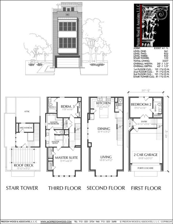 Townhouse Plan E3307 A1.1