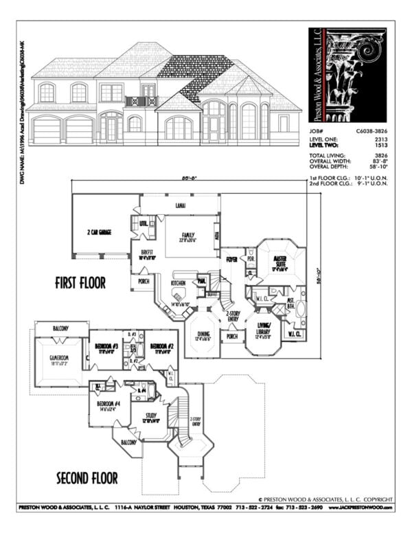 Two Story House Plan C6038