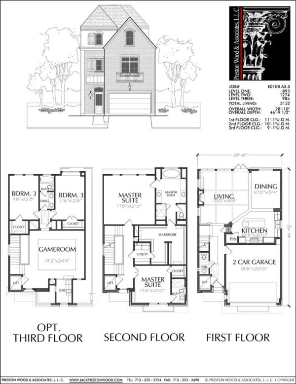 Townhouse Plan E0108 A3.5