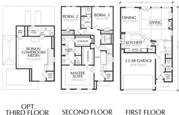 Townhouse Plan E0108 A2.1