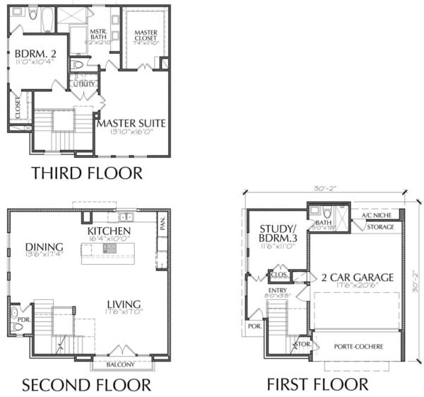 Townhouse Plan E5129 A1.1L