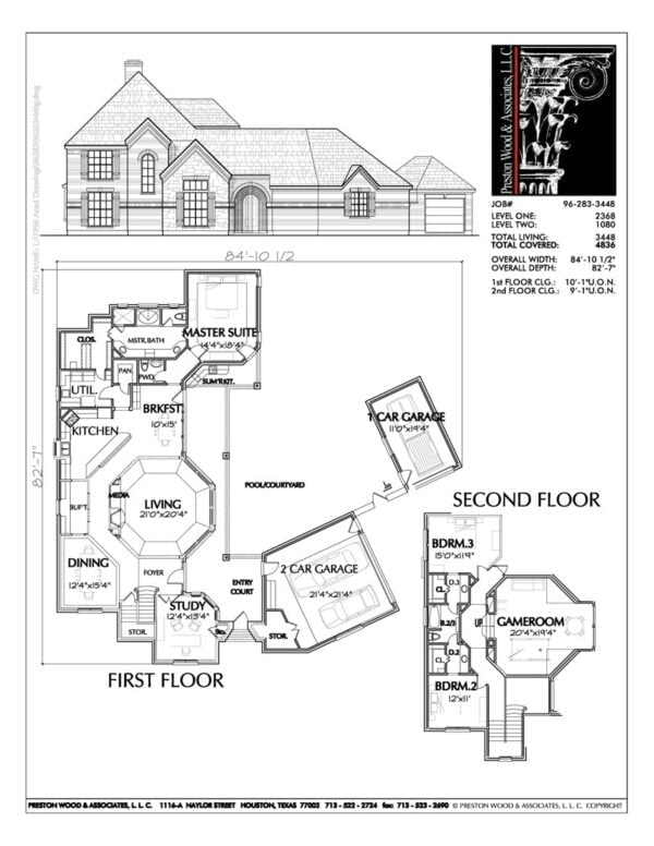 Two Story House Plan C6283